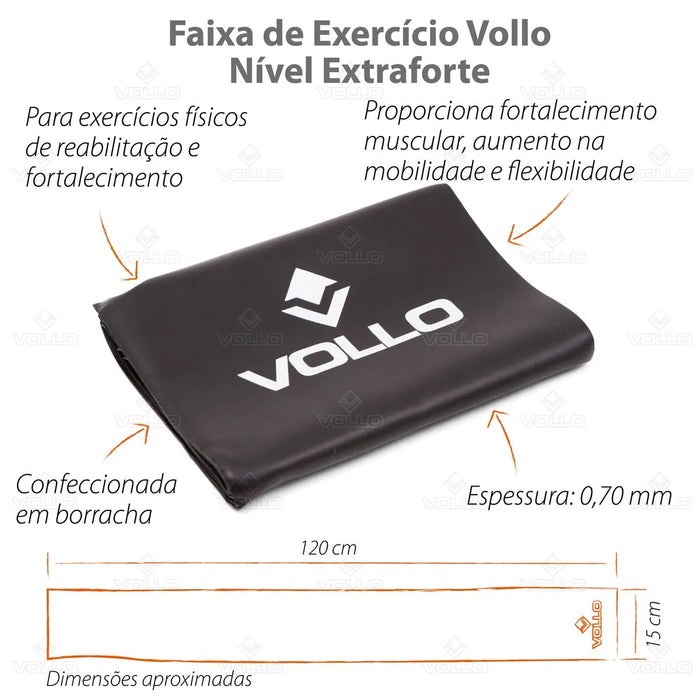 Faixa Elástica Para Exercícios 120cm Vollo