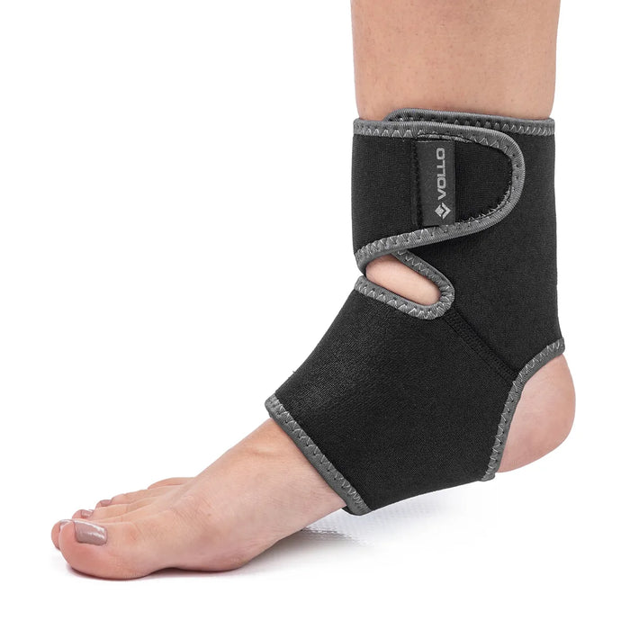 Tornozeleira de Compressão Ajustável Bilateral em Neoprene Vollo