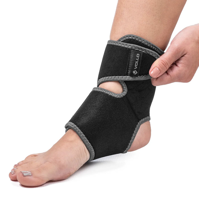 Tornozeleira de Compressão Ajustável Bilateral em Neoprene Vollo