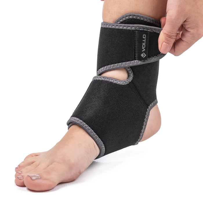 Tornozeleira de Compressão Ajustável Bilateral em Neoprene Vollo