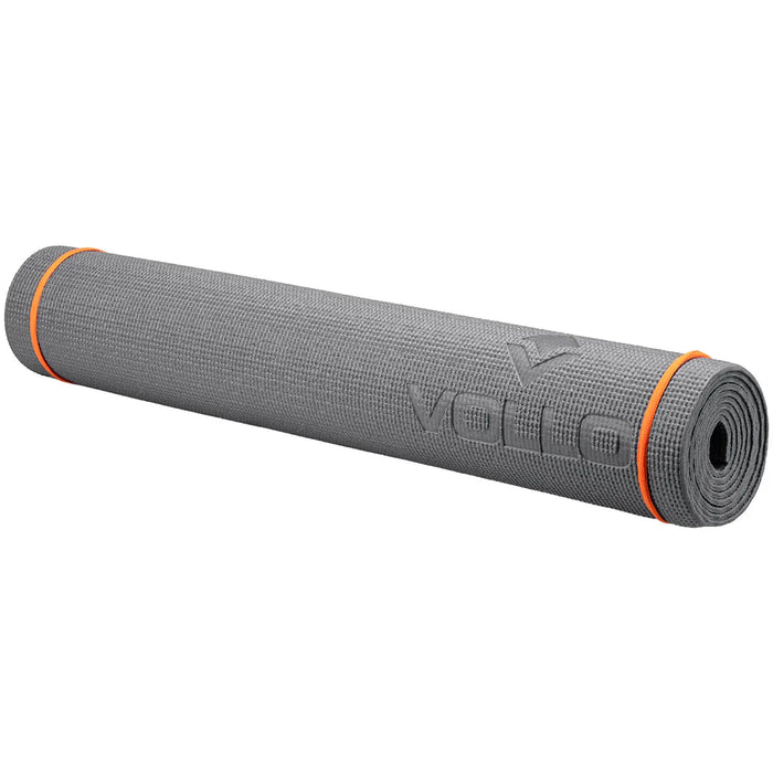 Colchonete Para Pilates e Yoga Cinza Com Alça 4mm Vollo