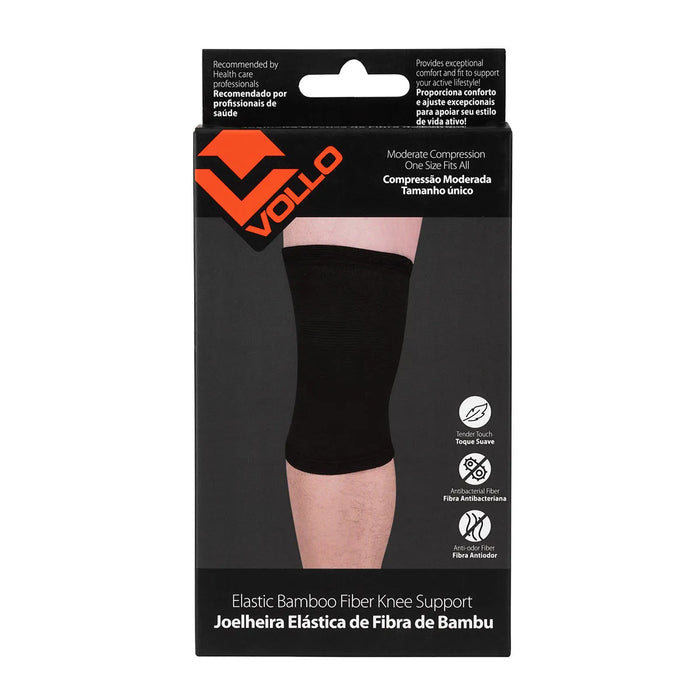 Joelheira Elástica Bilateral de Fibra de Bambu Vollo