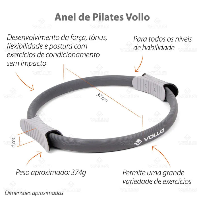 Anel Tonificador Circular de Pilates e Yoga 38 cm Vollo