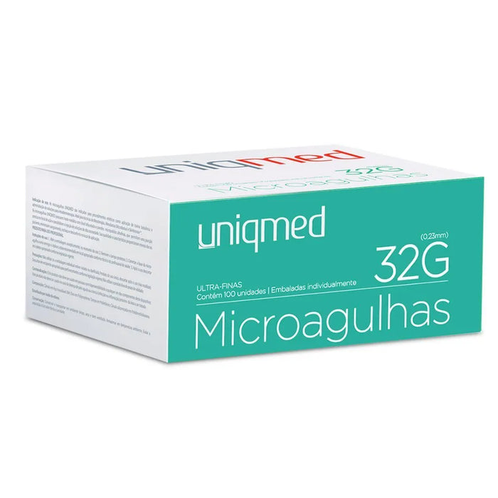 Microagulha Ultra-Fina 32G 4mmx0,23mm Estéril Uniqmed - Unidade