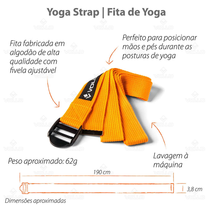 Fita de Yoga Strap Para Alongamento de Algodão