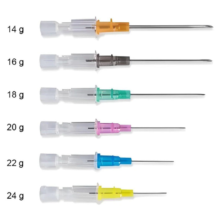 Jelco Cateter Para Infusão Intravenosa de Uso Periférico Sobre Agulha 22GX25mm Polymed