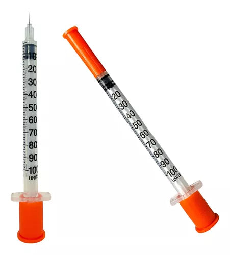 Seringa de Insulina 1ml 100UI com Agulha Fixa 0,25 x 6 mm Unidade