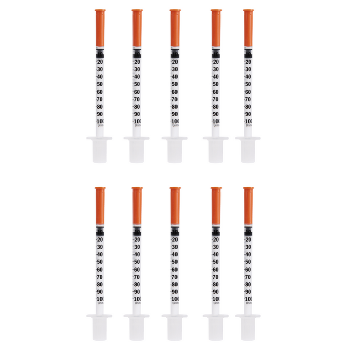 Seringa de Insulina 1ml 100UI com Agulha Fixa 31G 0,25 x 6 mm 10 Unidades
