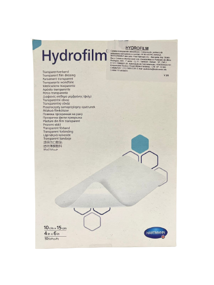 Curativo Hydrofilm Transparente Autoadesivo 10 x 15 cm