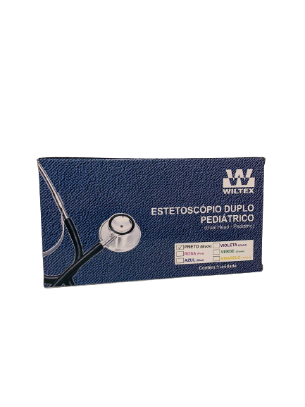 Estetoscopio Duplo Pediatrico Preto Wiltex