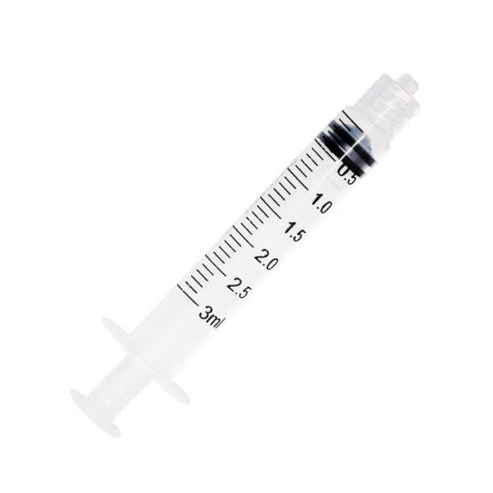 Seringa Sem Agulha 3ml Luer Lock (Bico de Rosca)  Injex - 50 Unidades