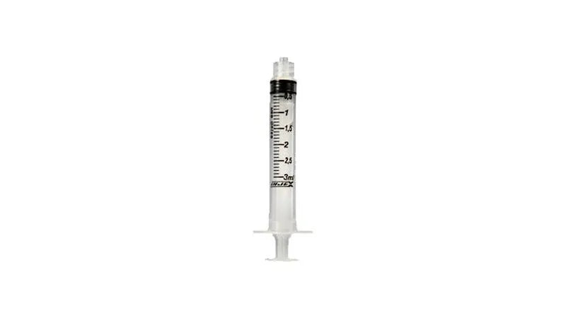 Seringa Sem Agulha 3ml Luer Lock (Bico de Rosca)  Injex - 50 Unidades