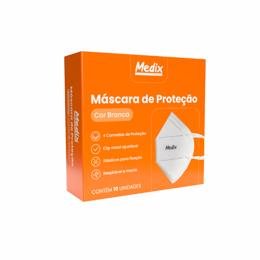 マスク Máscara Descartável Com Elástico (4 Camadas de Proteção - Tipo