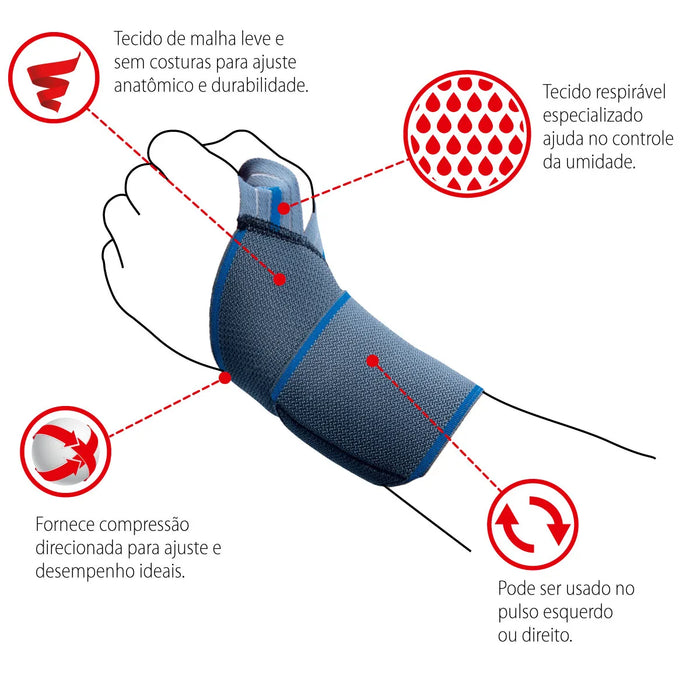 Munhequeira Compressão Articulada Esportiva Bilateral Relieve Vollo