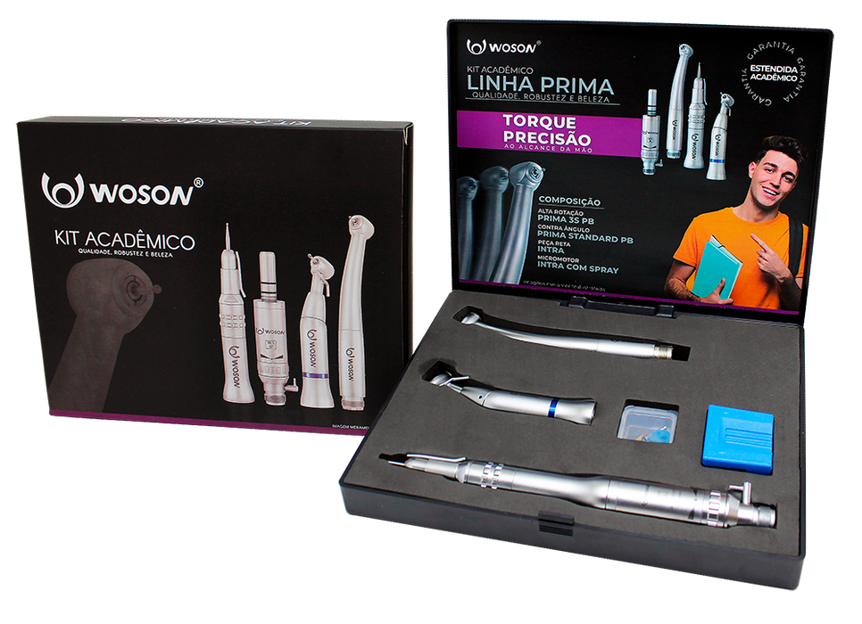 Kit Acadêmico Prima 4 Peças WL PB 4P Prata - Woson