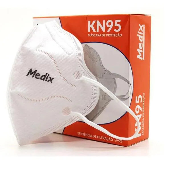 Máscara Descartável Com Elástico (4 Camadas de Proteção - Tipo KN95) 10 Unidades Branca