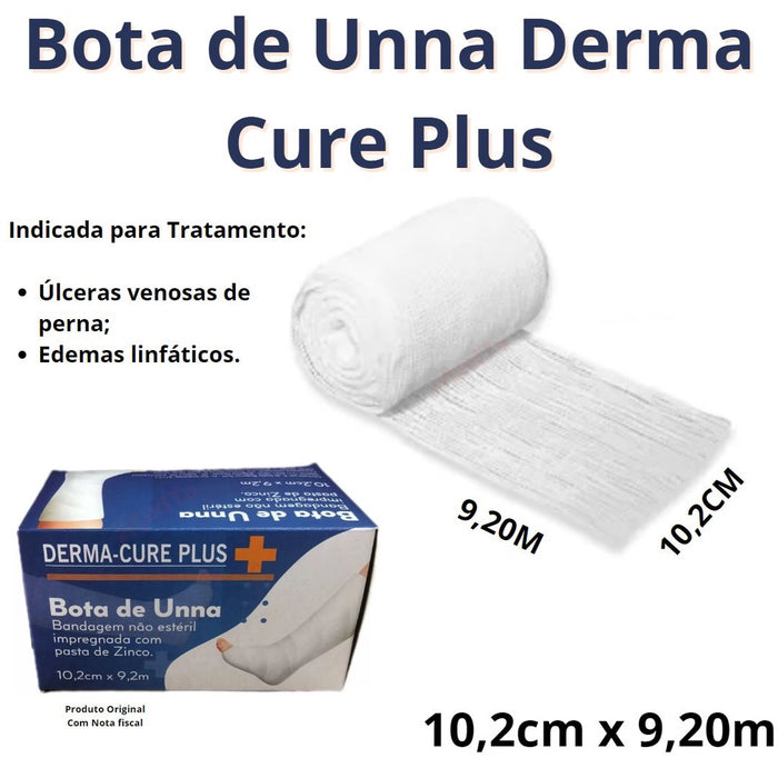 Bandagem Bota de Unna não estéril impregnada com pasta de Zinco  10,2cm x 9,2m