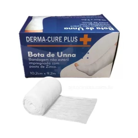 Bandagem Bota de Unna não estéril impregnada com pasta de Zinco  10,2cm x 9,2m