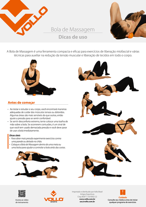 Kit Com 2 Bolas De Massagem/Fisioterapia