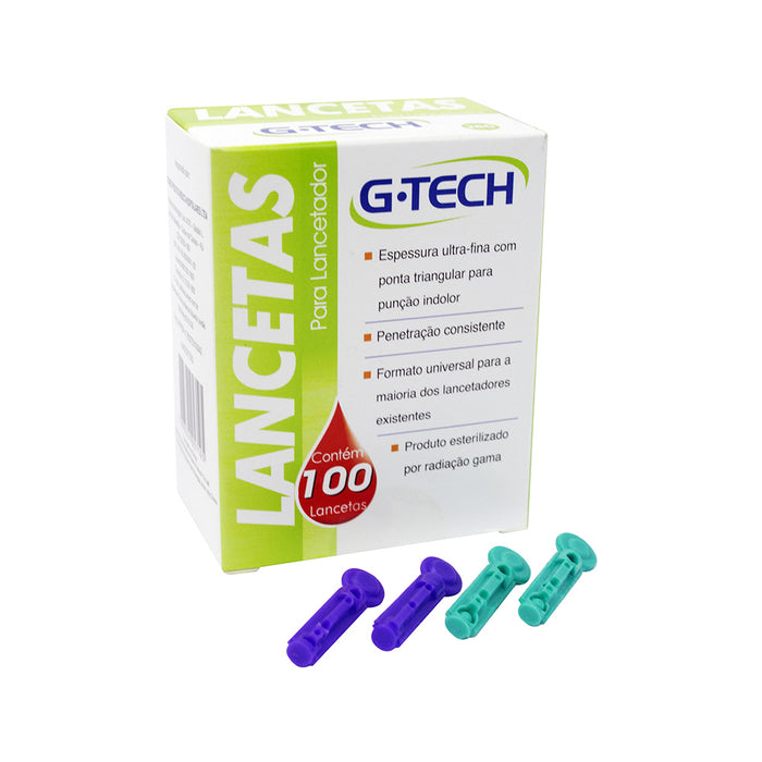 Lancetas para Lancetador 30G cx/ com 100 unidades